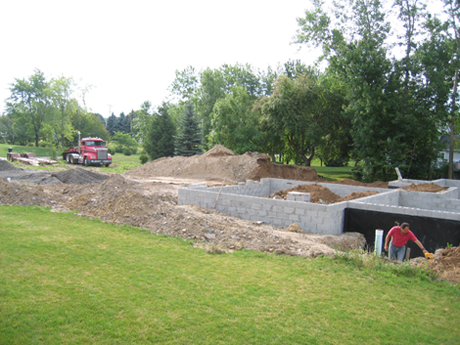 Driveway unders construction at the Neighborâ€™s House