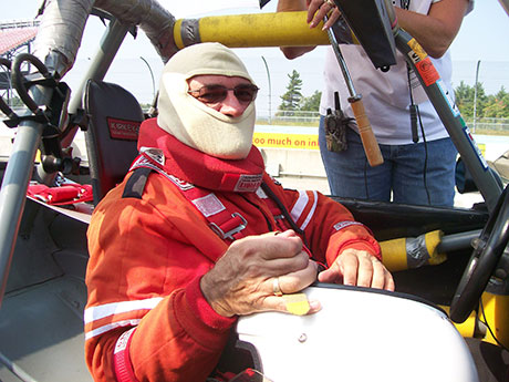 Dick Rzepkowski suits up for the race