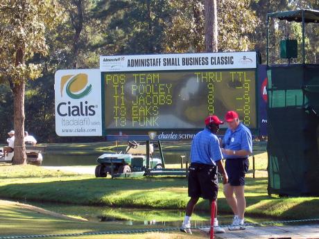 Leaderboard at the Administaff Pro-Am