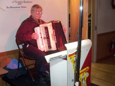 Accordion player at Ukrainian Home of Rochester