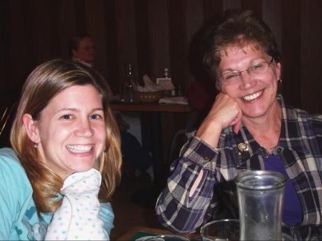 Tricia and Mom A Fish Dinner