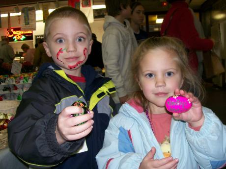 Mason and Anna with their Polish Easter Eggs