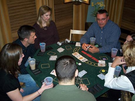 Dad Runs the Poker Table