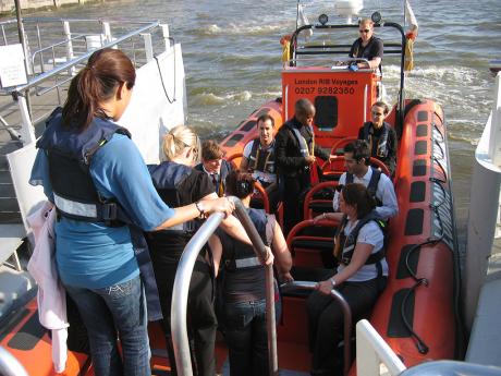 Getting into the London Speedboat