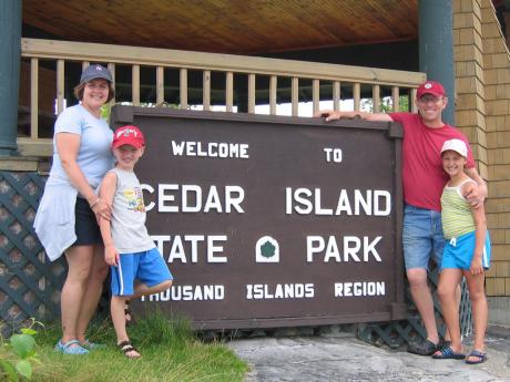 Krolczyk family at Cedar Island