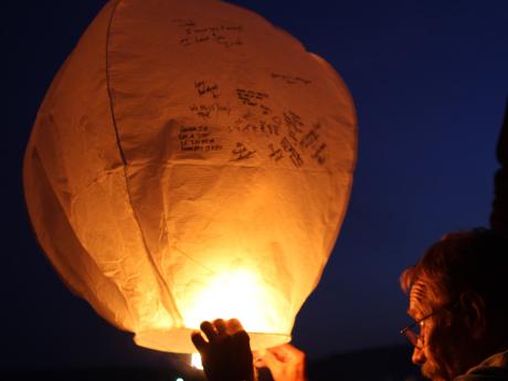 Neal with Chinese Lantern