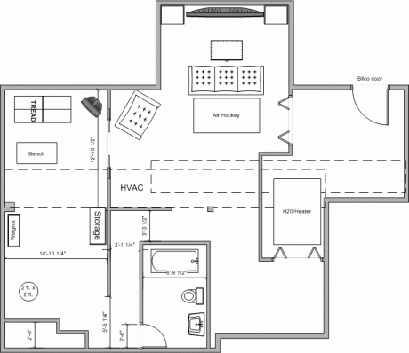 1037 Castle Bridge Basement Plan