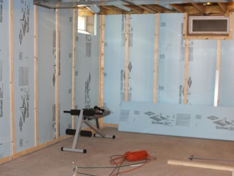 Finished Insulated wall