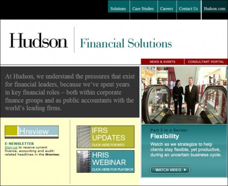 Hudson Financial Solutions Home Page 2004-2009